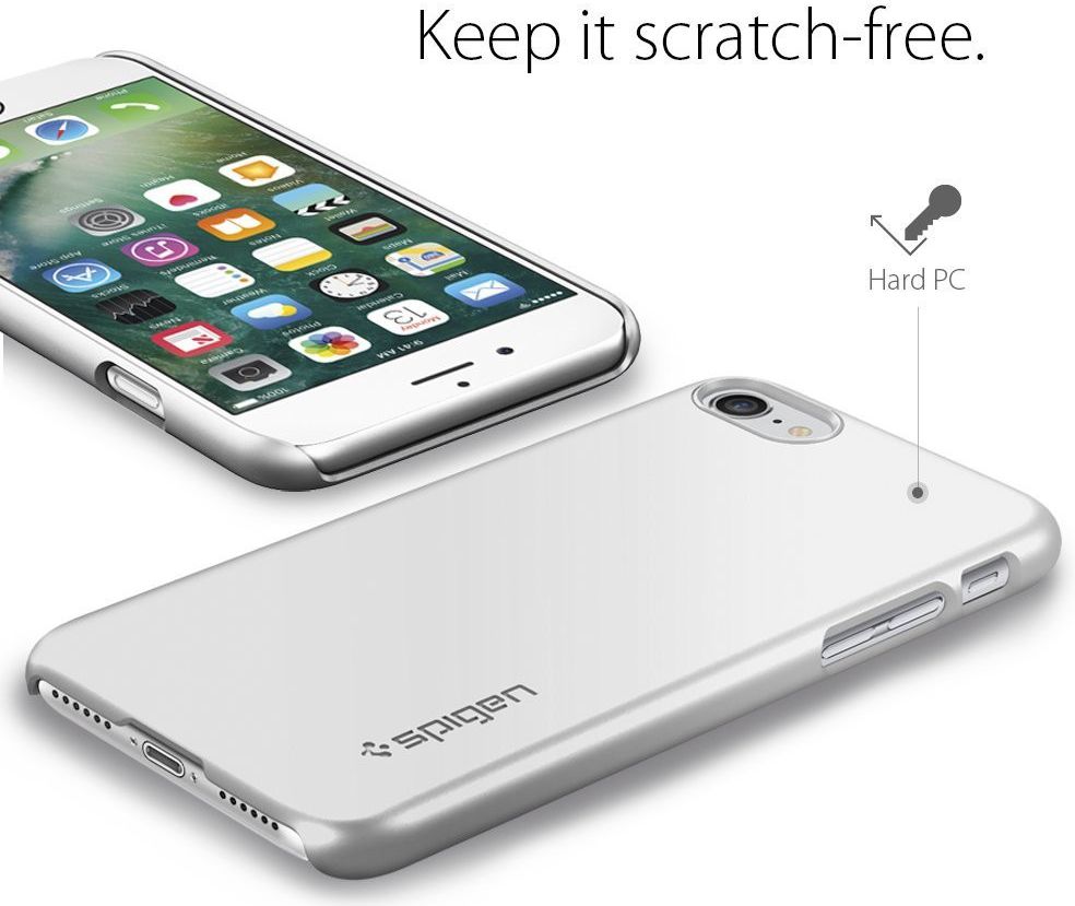 Spigen Thin Fit Case Apple iPhone 7 / 8 Zilver afbeelding 11