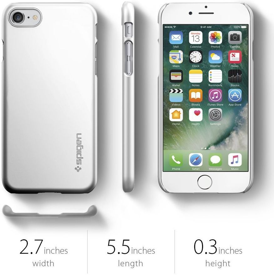 Spigen Thin Fit Case Apple iPhone 7 / 8 Zilver afbeelding 12