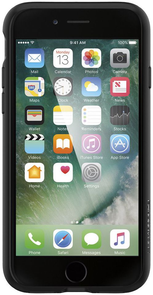 Spigen Slim Armor Card Holder Case Apple iPhone 7 / 8 Black afbeelding 12