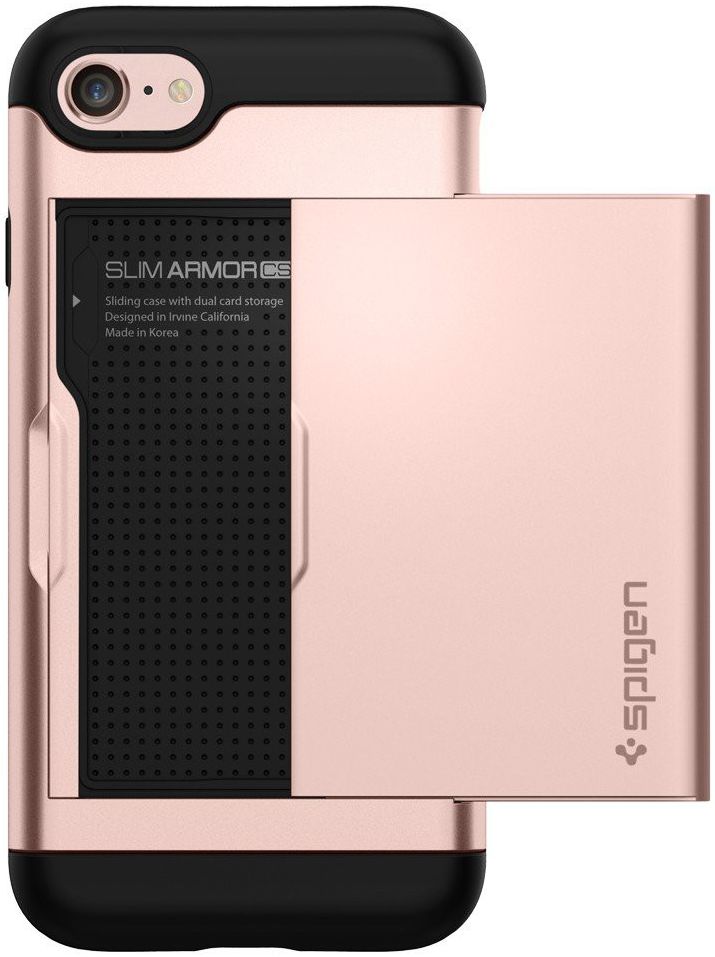 Spigen Slim Armor Card Holder Case Apple iPhone 7 / 8 Rose Gold afbeelding 18
