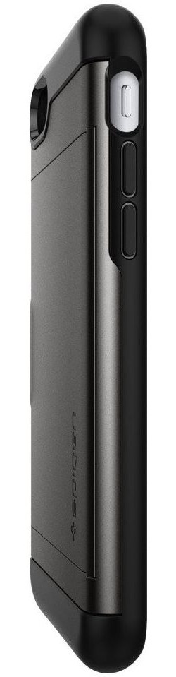 Spigen Slim Armor Card Holder Case Apple iPhone 7 / 8 Gunmetal afbeelding 14