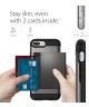 Spigen Slim Armor Card Holder Case Apple iPhone 7 Plus/8 Plus Gunmetal