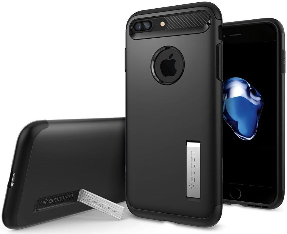 Spigen Slim Armor Apple iPhone 7 Plus / 8 Plus Hoesje Black afbeelding 1