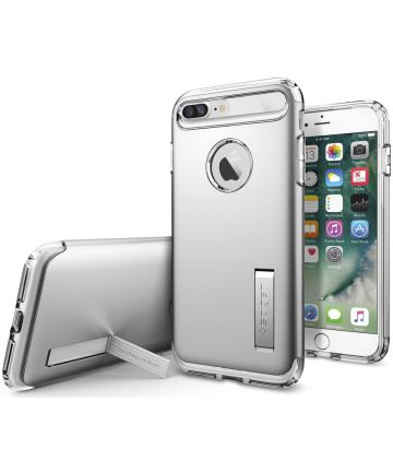 Spigen Slim Armor Apple iPhone 7 Plus / 8 Plus Hoesje Satin Silver Hoesjes