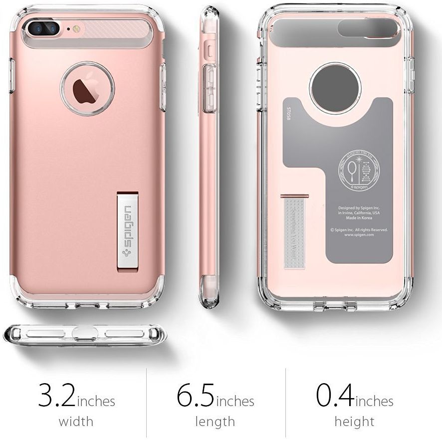Spigen Slim Armor Apple iPhone 7 Plus / 8 Plus Hoesje Rose Gold afbeelding 8