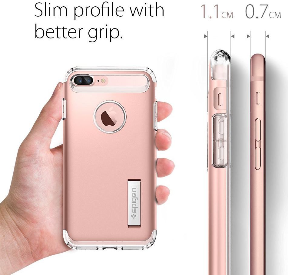 Spigen Slim Armor Apple iPhone 7 Plus / 8 Plus Hoesje Rose Gold afbeelding 9