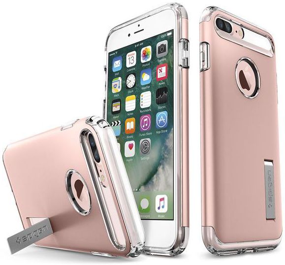 Spigen Slim Armor Apple iPhone 7 Plus / 8 Plus Hoesje Rose Gold afbeelding 2