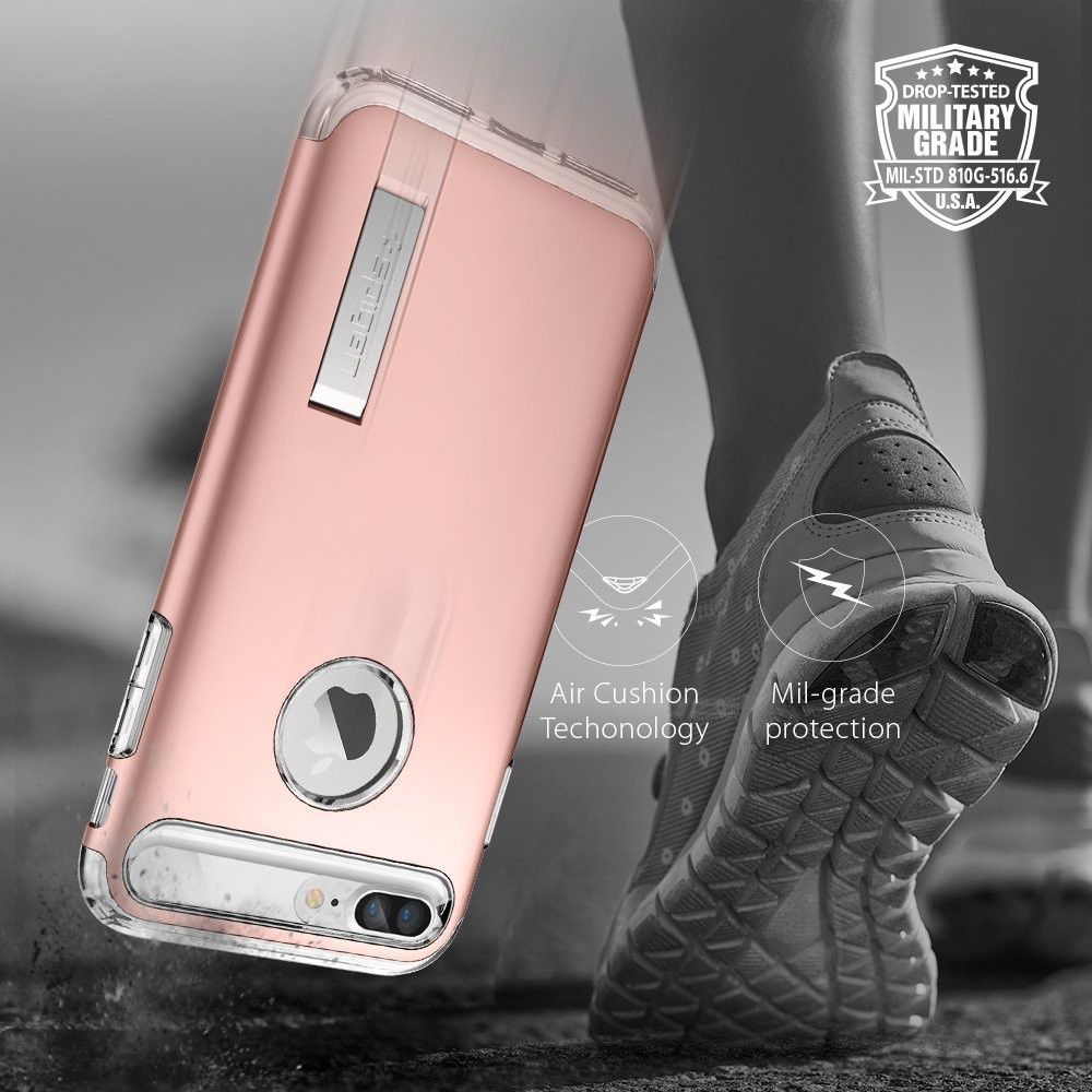 Spigen Slim Armor Apple iPhone 7 Plus / 8 Plus Hoesje Rose Gold afbeelding 4