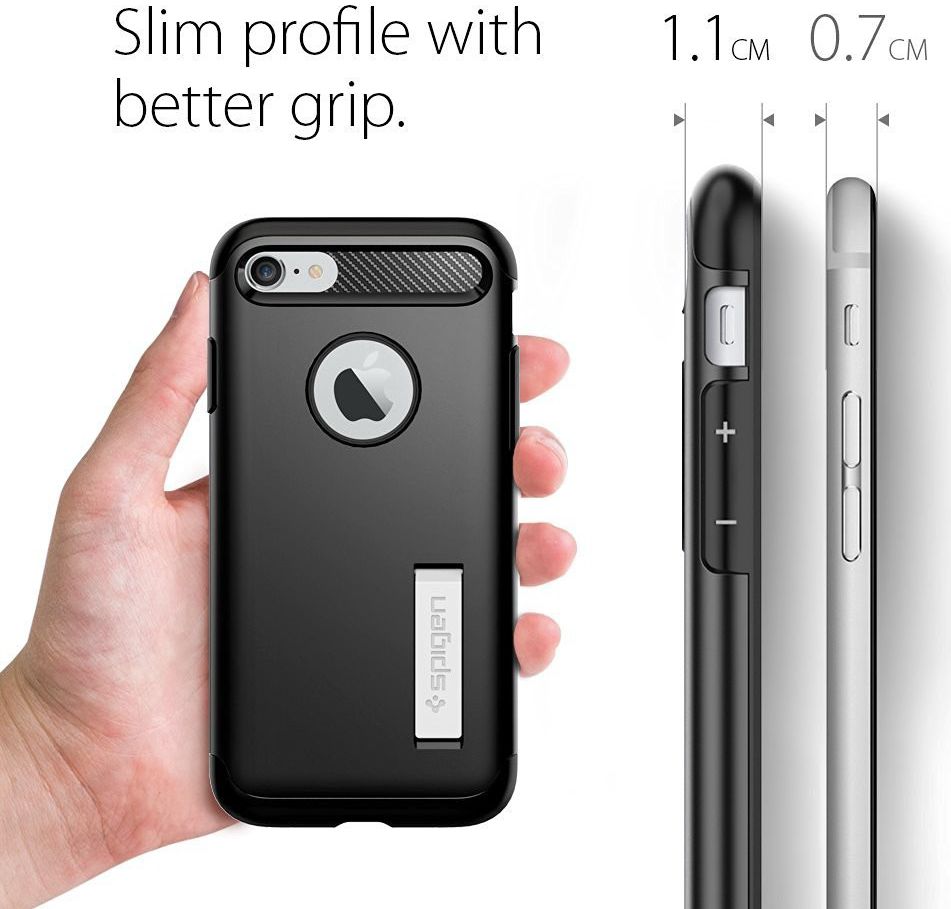 Spigen Slim Armor Apple iPhone 7 Hoesje Black afbeelding 6