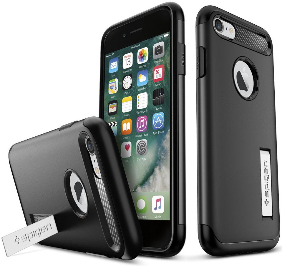 Spigen Slim Armor Apple iPhone 7 Hoesje Black afbeelding 2