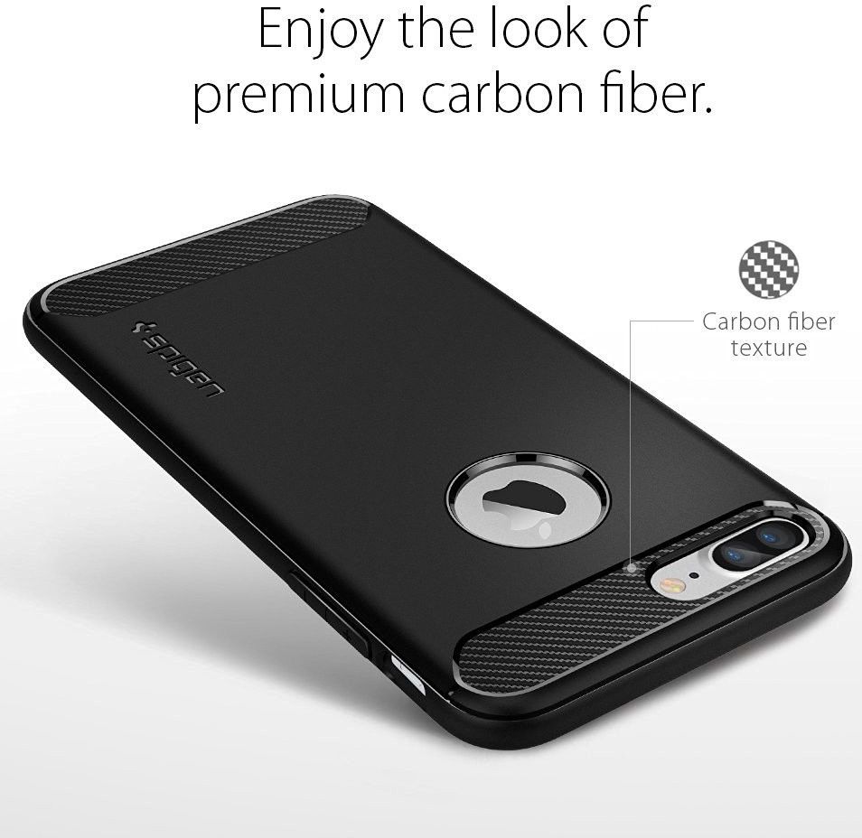 Spigen Rugged Armor Case Apple iPhone 7 Plus / 8 Plus Zwart afbeelding 4