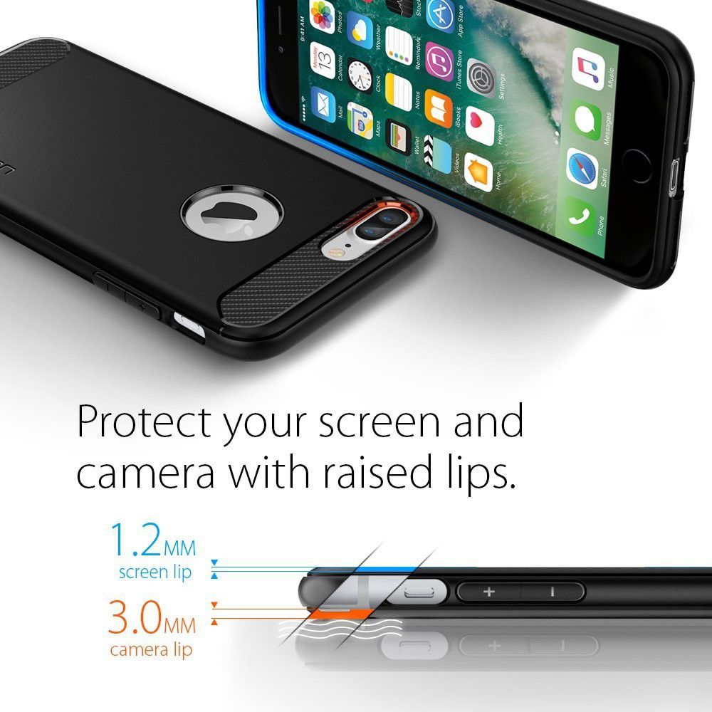 Spigen Rugged Armor Case Apple iPhone 7 Plus / 8 Plus Zwart afbeelding 9
