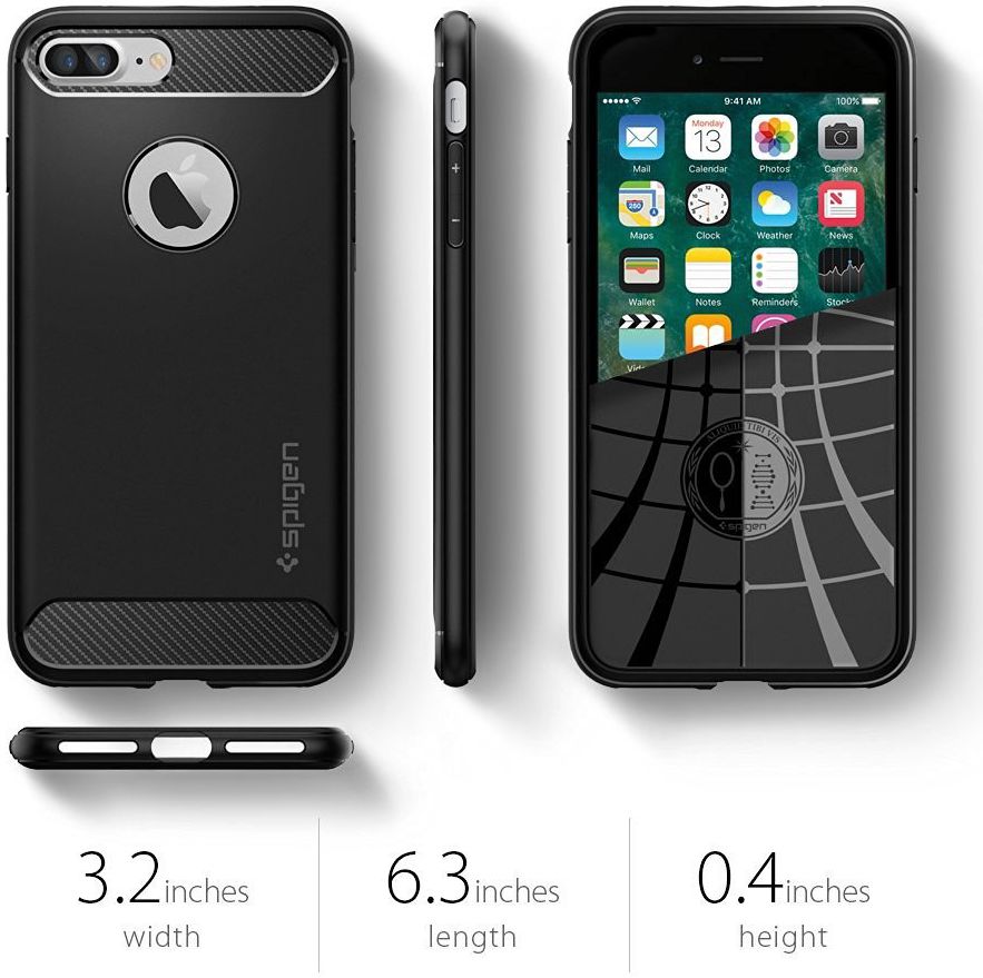 Spigen Rugged Armor Case Apple iPhone 7 Plus / 8 Plus Zwart afbeelding 10