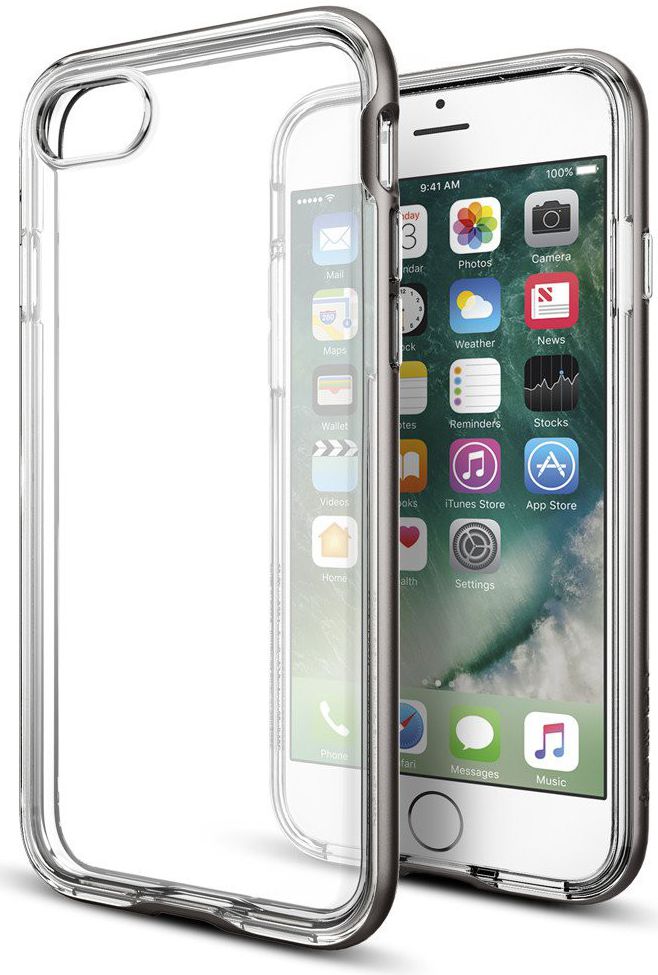Spigen Neo Hybrid Crystal Case iPhone 7 / 8 Gunmetal afbeelding 1