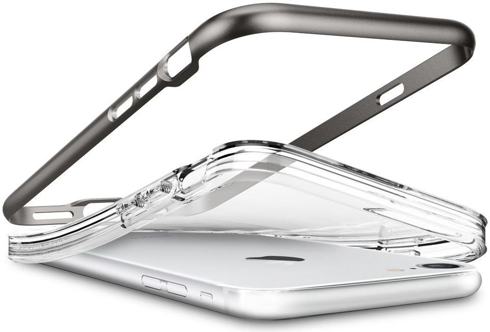 Spigen Neo Hybrid Crystal Case iPhone 7 / 8 Gunmetal afbeelding 17
