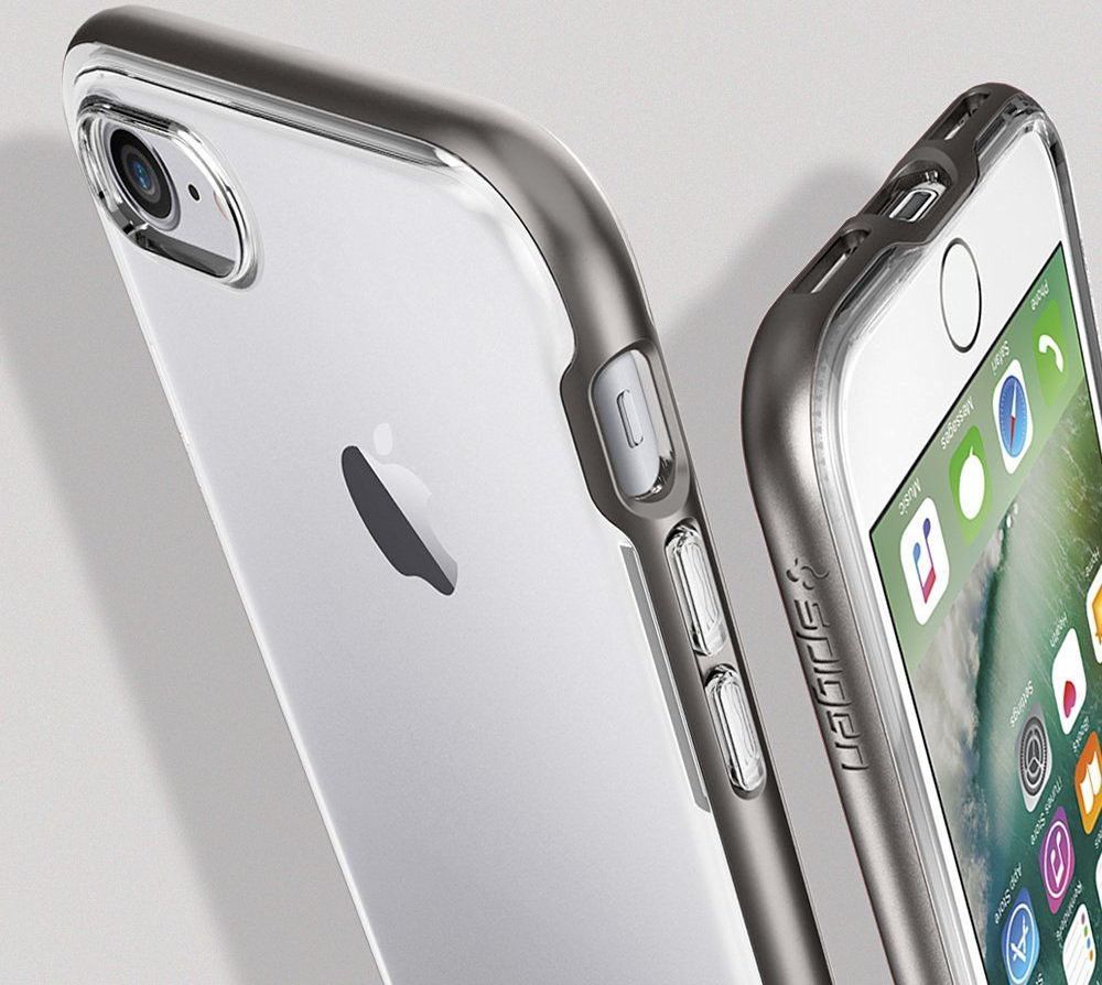 Spigen Neo Hybrid Crystal Case iPhone 7 / 8 Gunmetal afbeelding 2