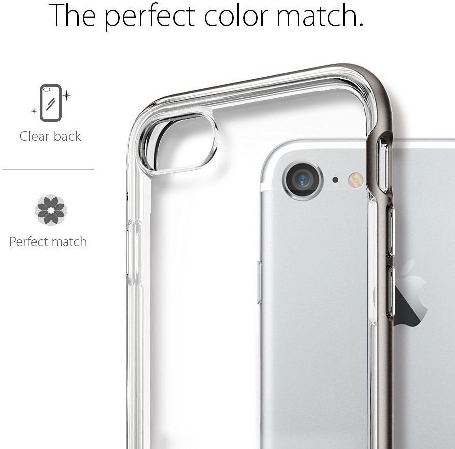 Spigen Neo Hybrid Crystal Case iPhone 7 / 8 Gunmetal afbeelding 3