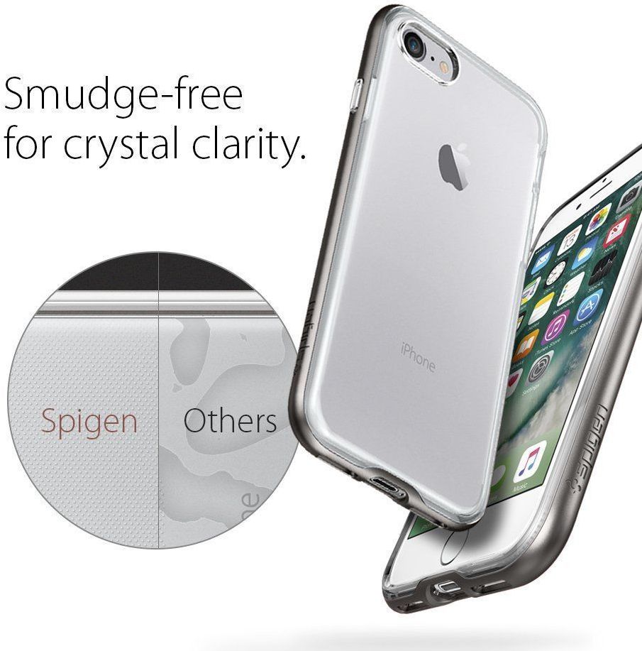 Spigen Neo Hybrid Crystal Case iPhone 7 / 8 Gunmetal afbeelding 9