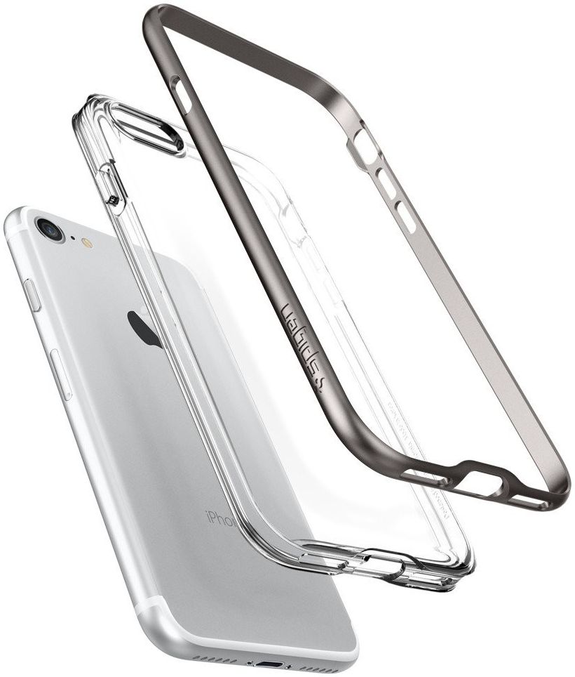 Spigen Neo Hybrid Crystal Case iPhone 7 / 8 Gunmetal afbeelding 8
