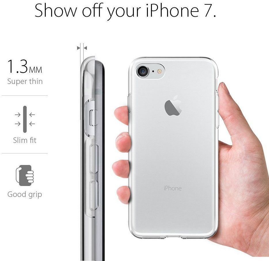 Spigen Liquid Crystal Apple iPhone 7 / 8 Hoesje Transparant afbeelding 3