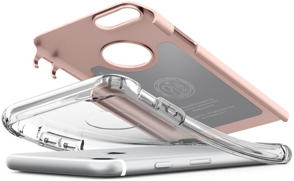 Spigen Hybrid Armor Hoesje Apple iPhone 7 Roze Goud afbeelding 3