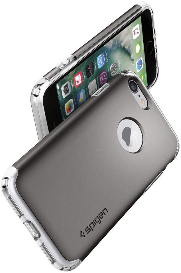 Spigen Hybrid Armor Hoesje Apple iPhone 7 Gunmetal afbeelding 2