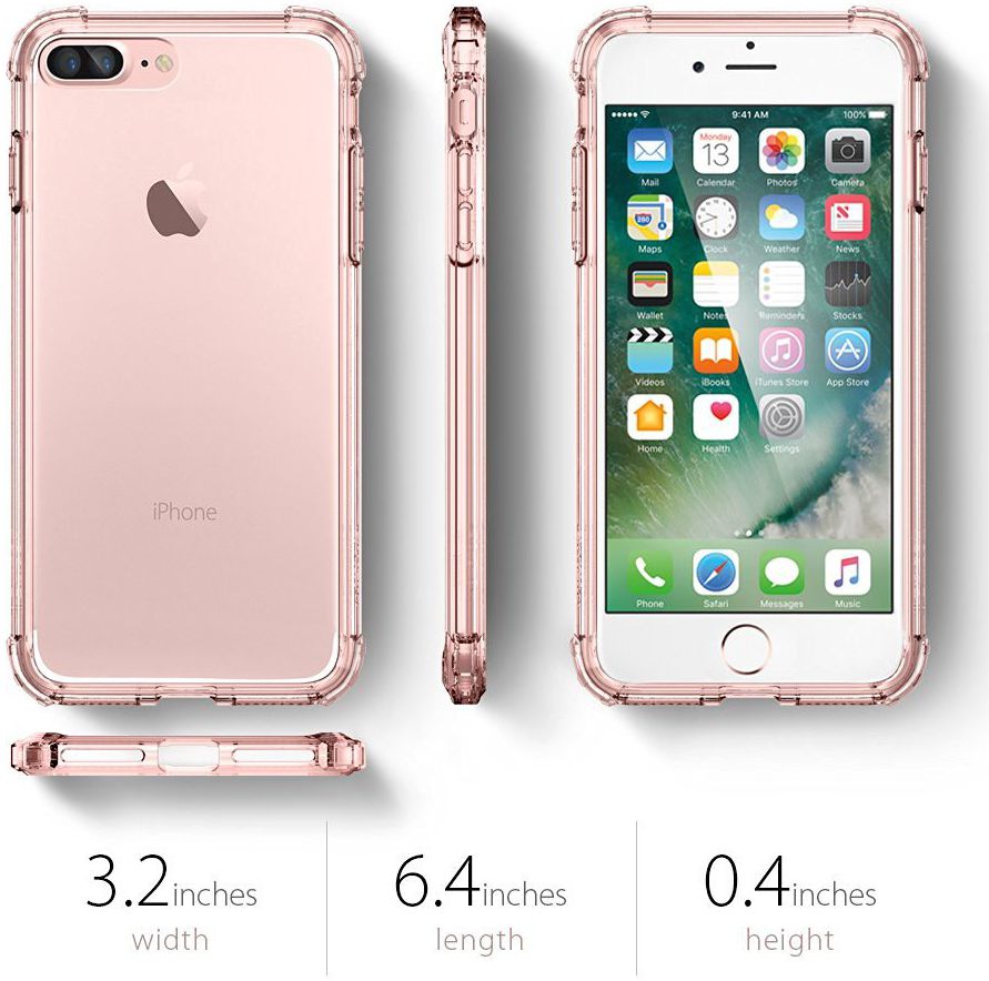 Spigen Crystal Shell Hoesje Apple iPhone 7 Plus / 8 Plus Rose afbeelding 10