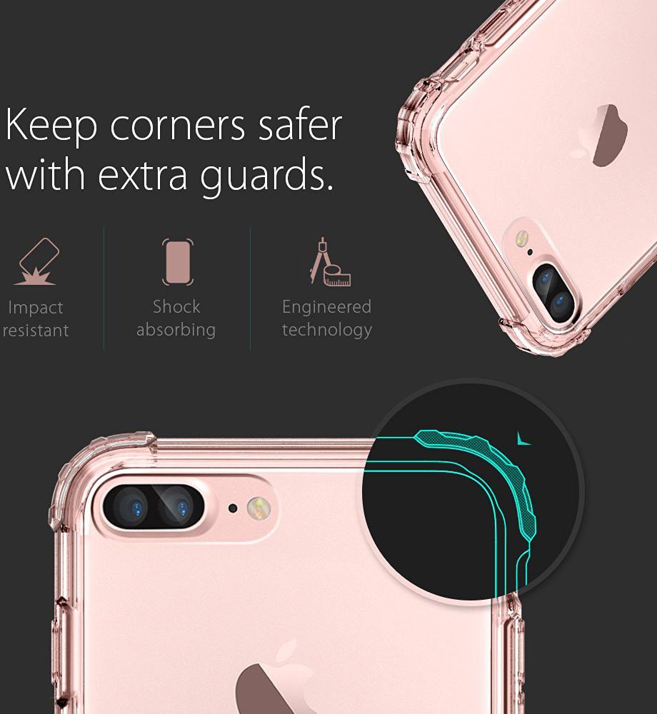 Spigen Crystal Shell Hoesje Apple iPhone 7 Plus / 8 Plus Rose afbeelding 2