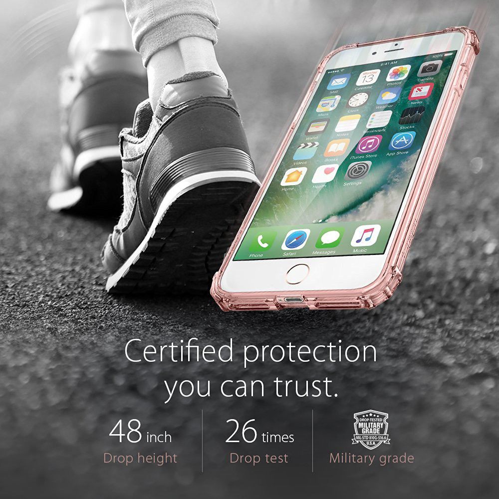 Spigen Crystal Shell Hoesje Apple iPhone 7 Plus / 8 Plus Rose afbeelding 3