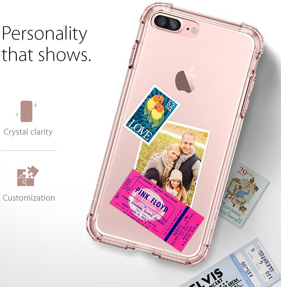 Spigen Crystal Shell Hoesje Apple iPhone 7 Plus / 8 Plus Rose afbeelding 4