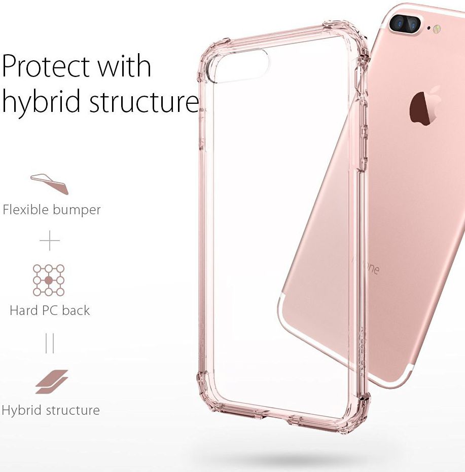 Spigen Crystal Shell Hoesje Apple iPhone 7 Plus / 8 Plus Rose afbeelding 6