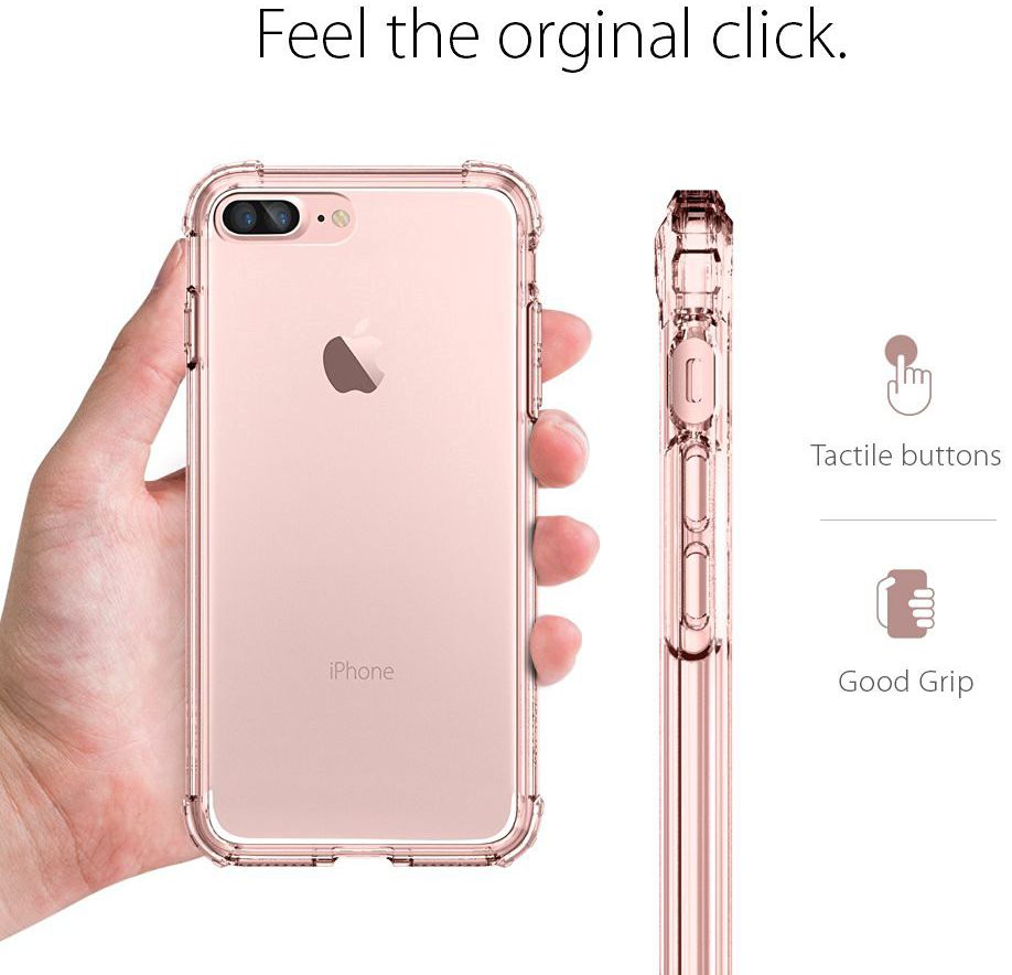 Spigen Crystal Shell Hoesje Apple iPhone 7 Plus / 8 Plus Rose afbeelding 8