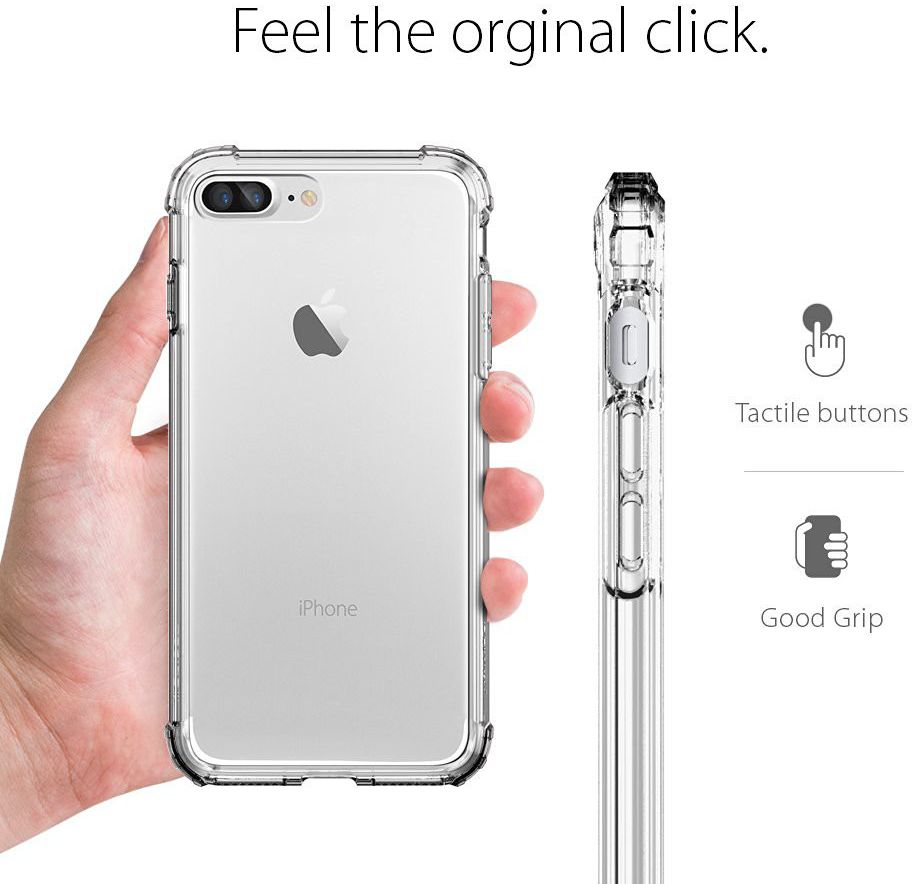 Spigen Crystal Shell Hoesje Apple iPhone 7 Plus / 8 Plus Clear afbeelding 8