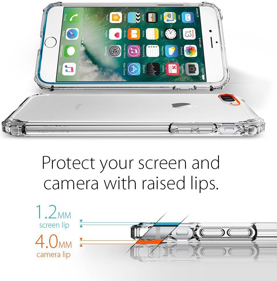 Spigen Crystal Shell Hoesje Apple iPhone 7 Plus / 8 Plus Clear afbeelding 9