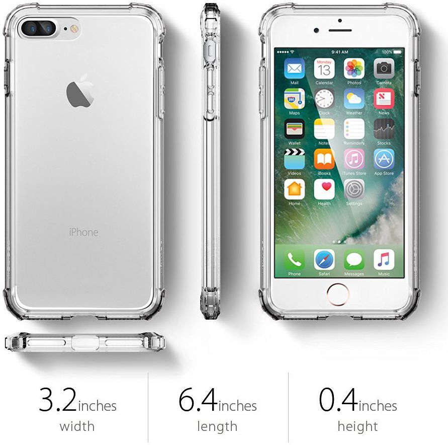 Spigen Crystal Shell Hoesje Apple iPhone 7 Plus / 8 Plus Clear afbeelding 11