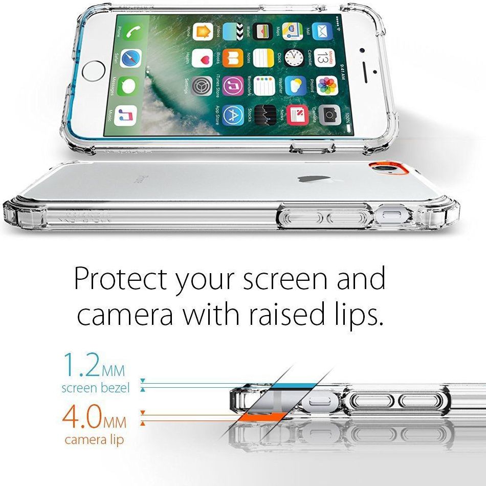 Spigen Crystal Shell Hoesje Apple iPhone 7 / 8 Clear Crystal afbeelding 9