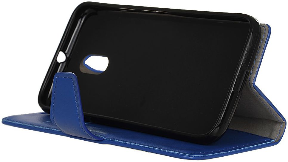 Motorola Moto E 3rd Gen hoesje met kaarthouder Blauw afbeelding 4