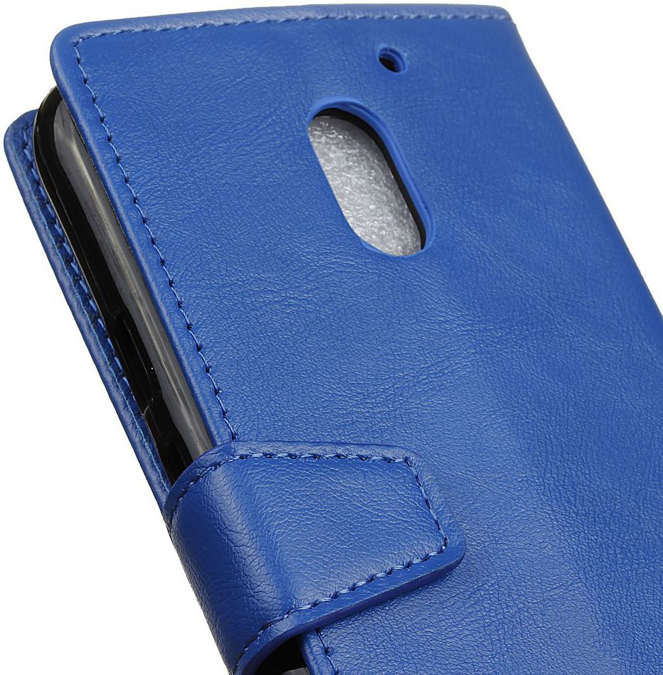 Motorola Moto E 3rd Gen hoesje met kaarthouder Blauw afbeelding 7
