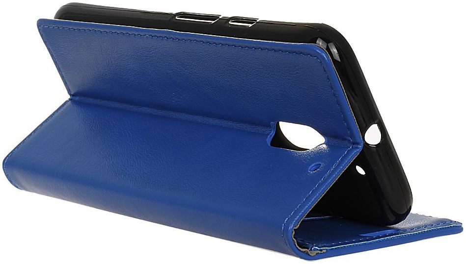 Motorola Moto E 3rd Gen hoesje met kaarthouder Blauw afbeelding 2