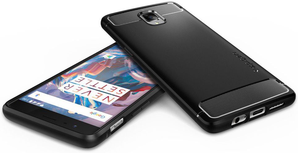 Spigen Rugged Armor OnePlus 3T / 3 Hoesje Zwart afbeelding 6