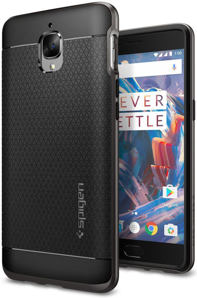 Spigen Neo Hybrid Hoesje OnePlus 3T / 3 Gunmetal afbeelding 1
