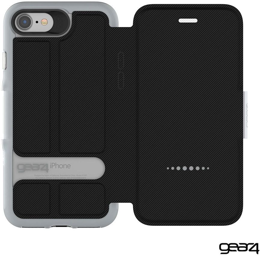 Gear4 D3O Oxford Book Case Apple iPhone 7 / 8 Zilver afbeelding 2