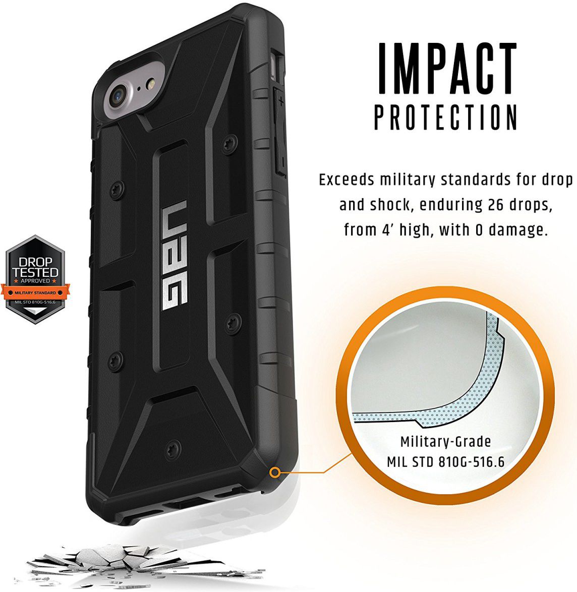 UAG Pathfinder Case Apple iPhone 7 / 8 Black afbeelding 5