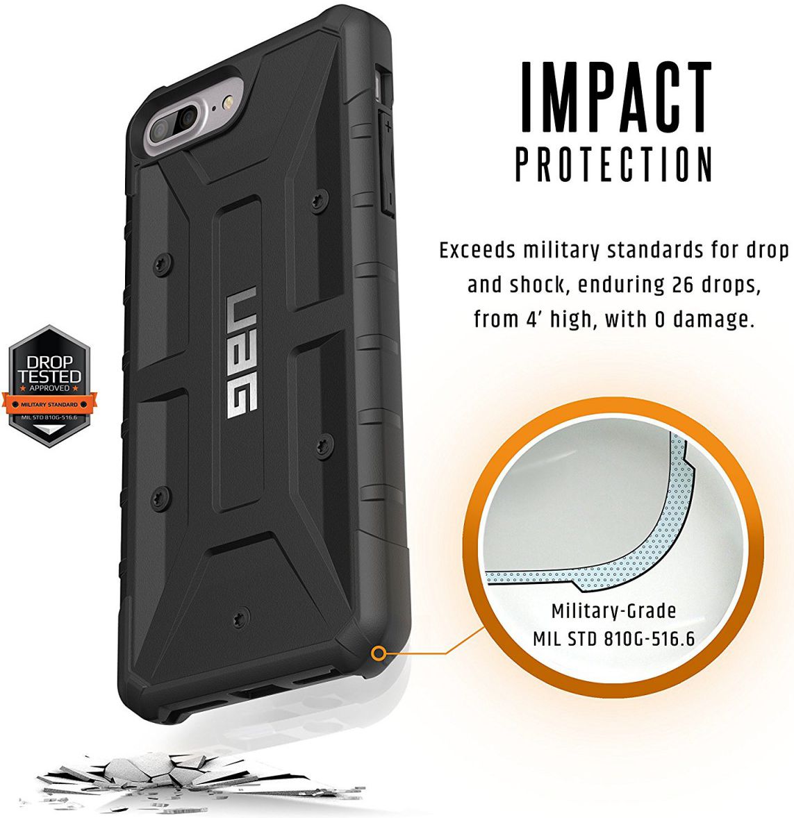 UAG Pathfinder Case Apple iPhone 7 Plus / 8 Plus Black afbeelding 4