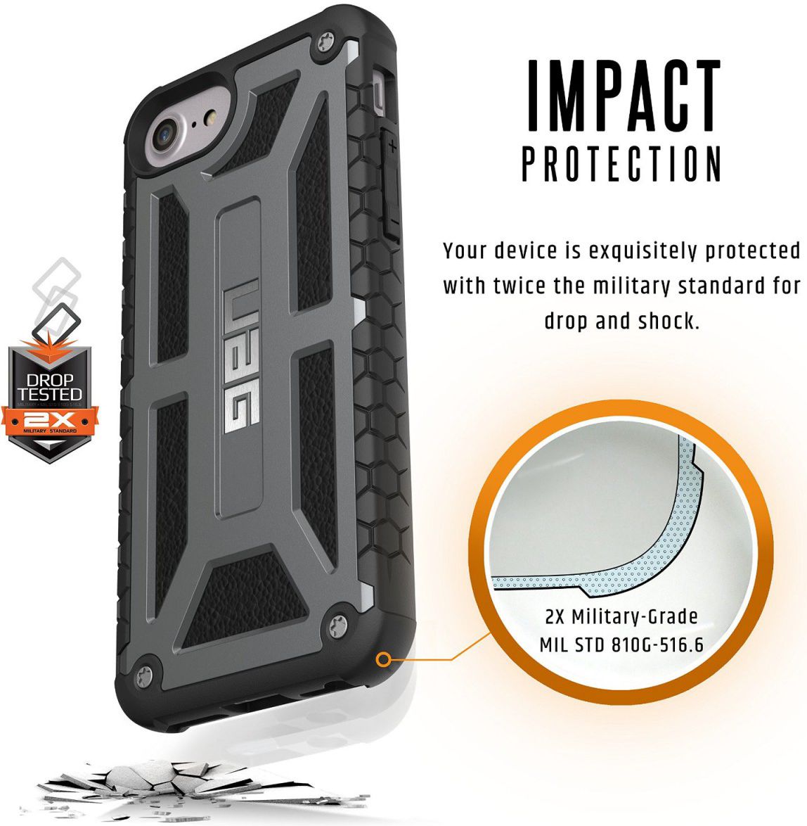 UAG Monarch Case Apple iPhone 7 / 8 Grafite afbeelding 5