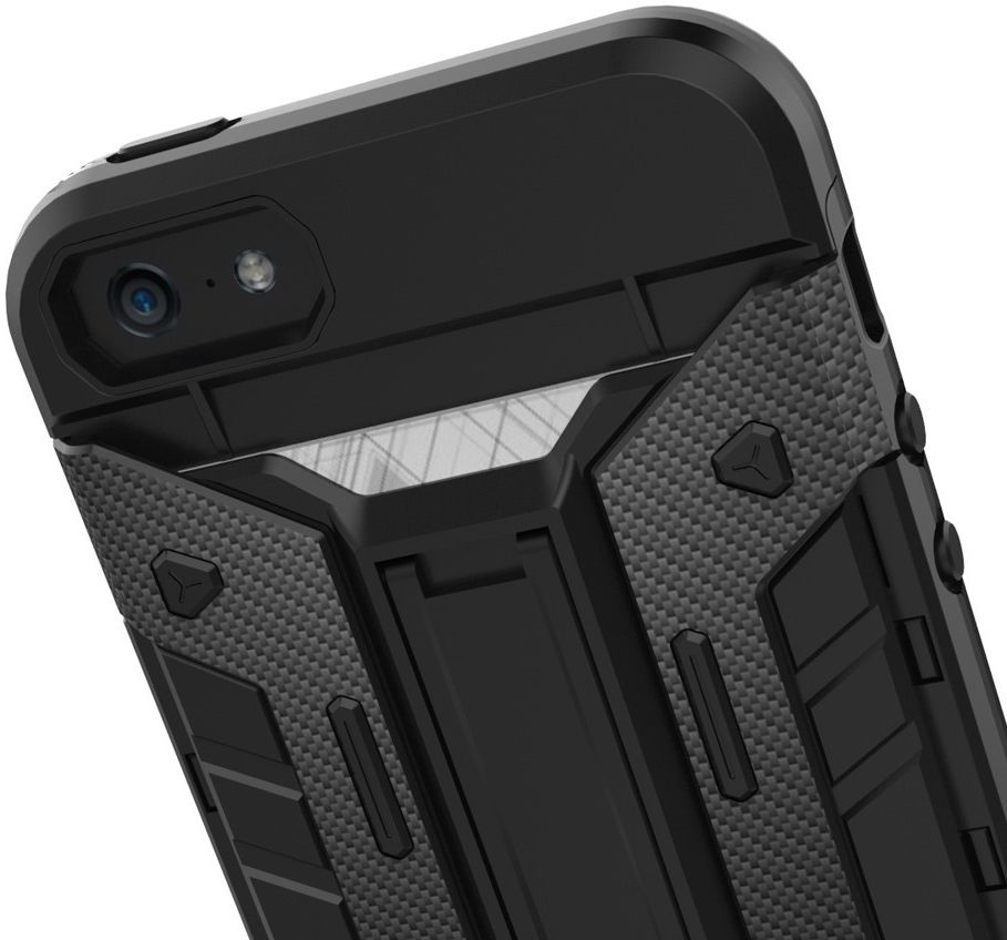 Hybride Apple iPhone 5/5S/SE Hoesje met Kaarthouder Zwart afbeelding 10