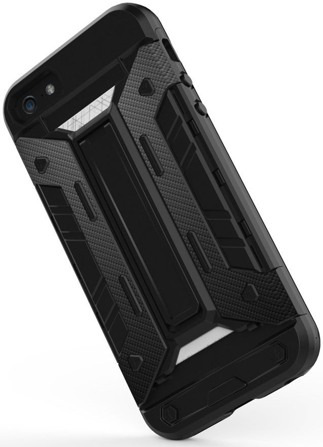 Hybride Apple iPhone 5/5S/SE Hoesje met Kaarthouder Zwart afbeelding 12