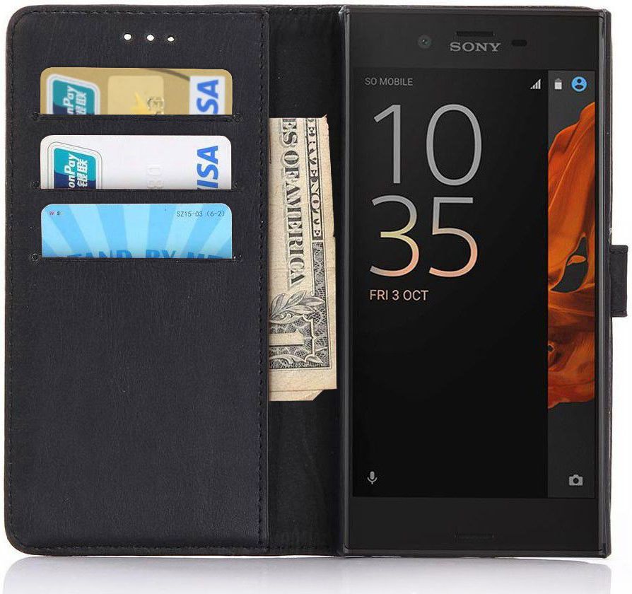 Sony Xperia XZ / XZs Portemonnee Hoesje Zwart afbeelding 1