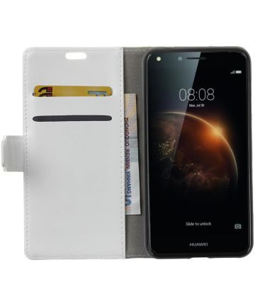 Huawei Y6 II Compact Portemonnee Hoesje Wit Hoesjes