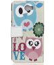 Huawei Y6 II Compact Wallet Case met Print Love Owls